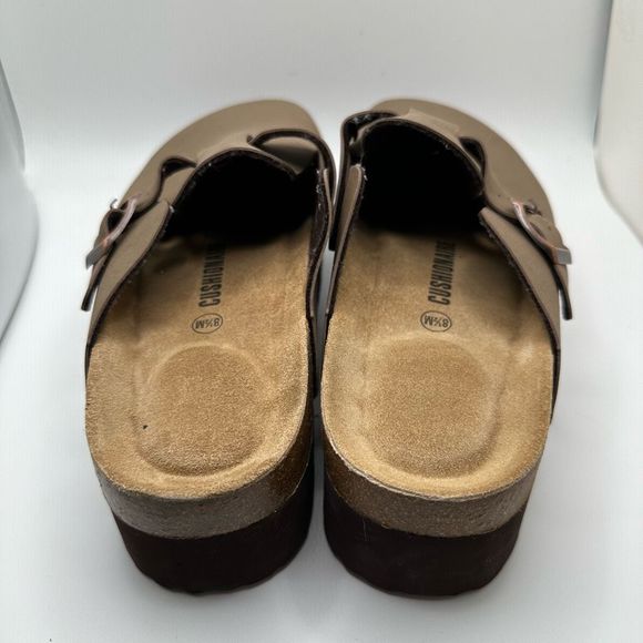 CUSHIONAIRE Women's Cork Footbed Platform Clog 8.5 BROWN - Picture 4 of 7